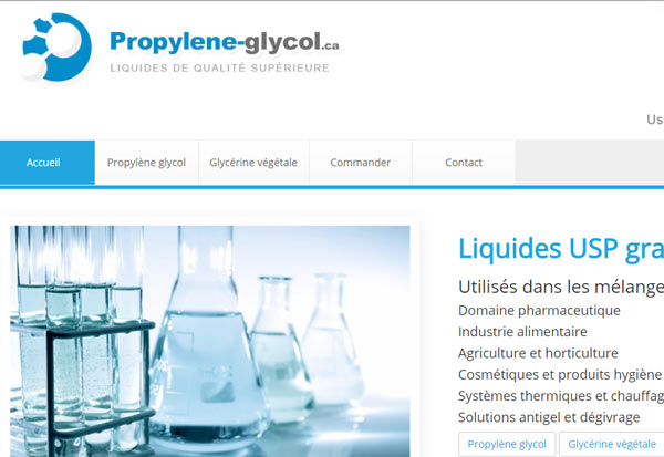 Propylène glycol usp | Fournisseur Québec